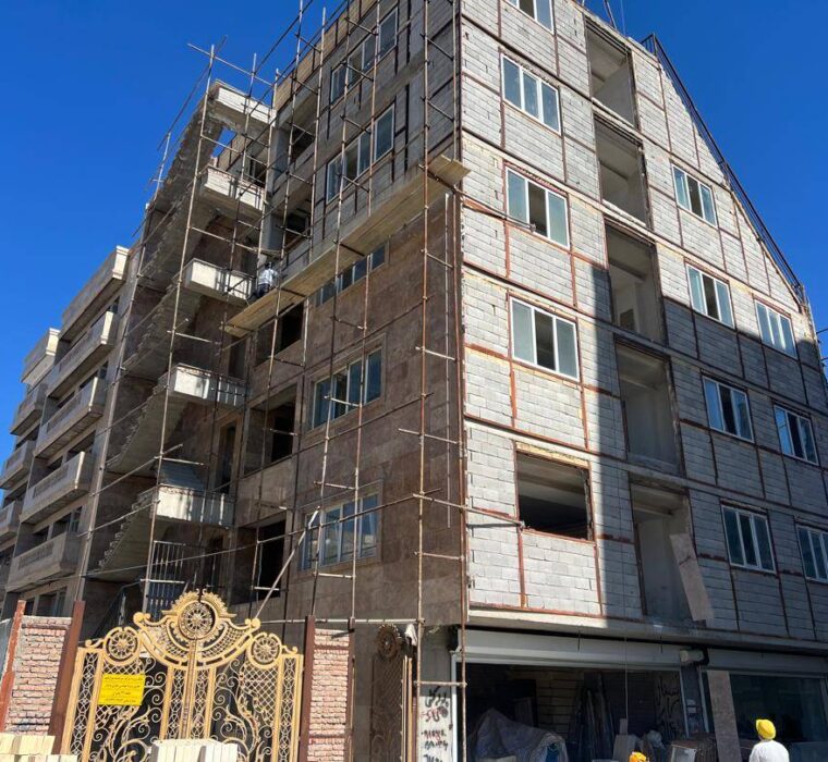 پروژه مسکونی نیاوران تبریز - نمای غربی